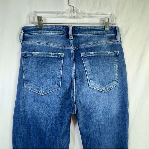 KanCan Sparrow High Rise Cigarette Leg Button Fly Distressed Jeans KC9339D - Picture 5 of 8